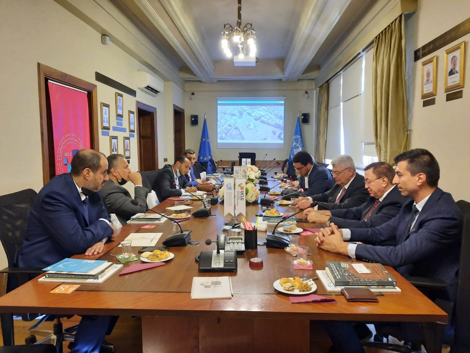 رئيس بلدية رفح يجتمع بمنظمة المدن المتحدة والحكومات المحلية UCLG - MEWA