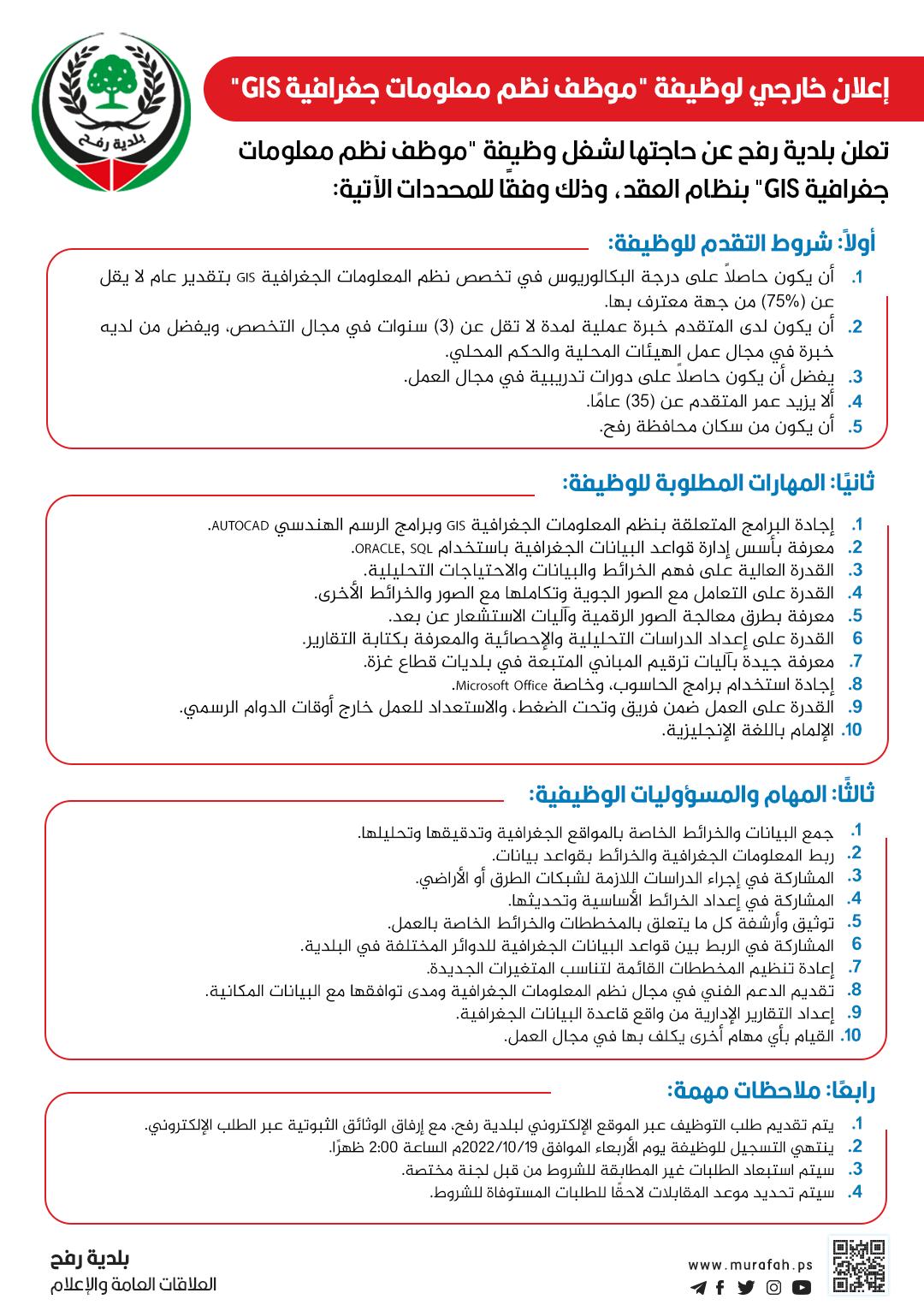  إعلان خارجي لوظيفة 
