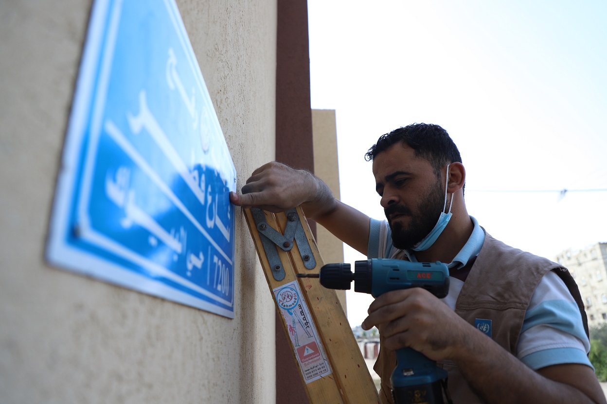 بدء العمل في مشروع تسمية وترقيم شوارع ومنازل رفح